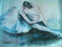 Drawing mixed media pastel Ballerina signed in 2004.
