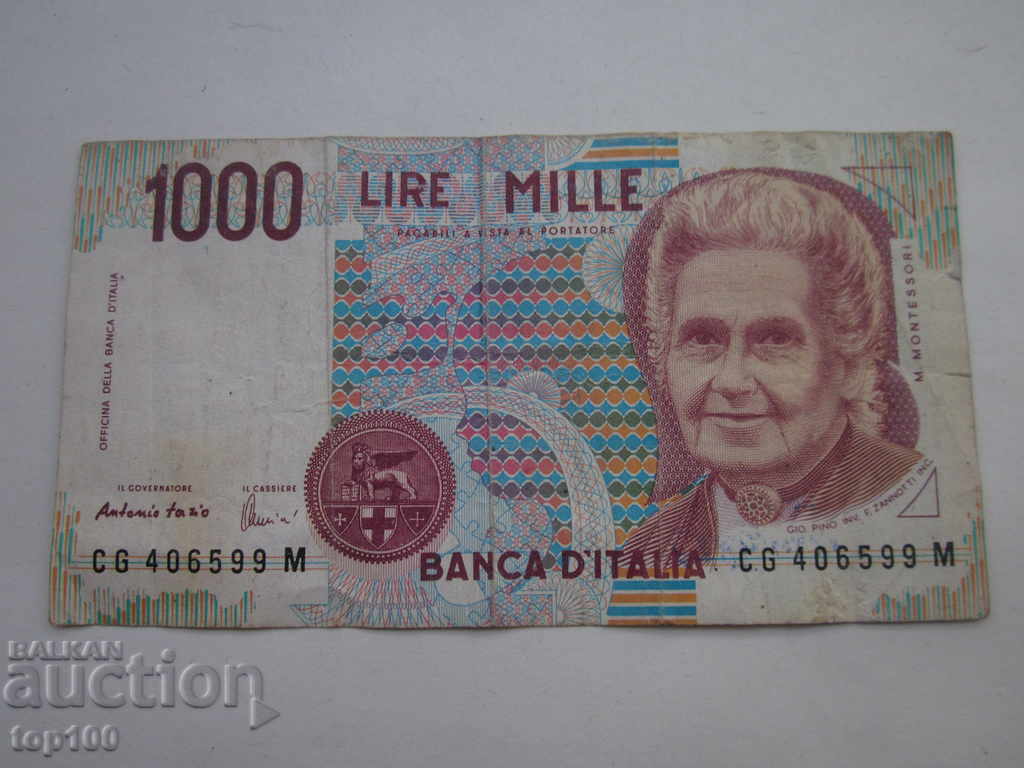 1000 LIRE BANKNOTE ITALY 1990 BZC !!!