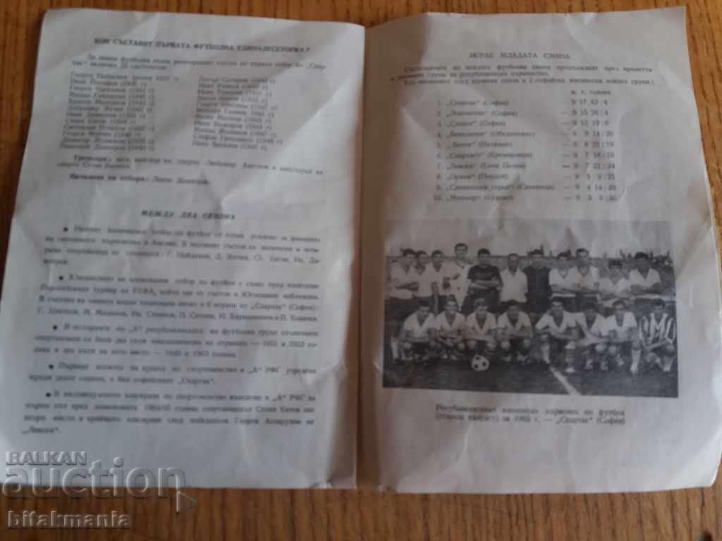 Livrarea Program rar de fotbal Spartak Sf 1965 - citiți licitația Livrarea Program rar de fotbal Spartak Sf 1965 - citiți licitația