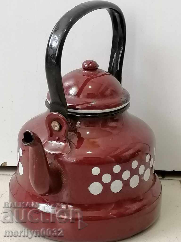 Auction Enamelled teapot from the social court with enamel USSR Auction Enamelled teapot from the social court with enamel USSR