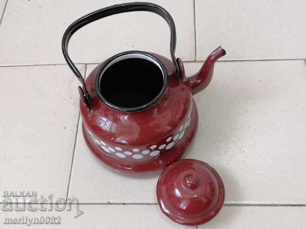 Enamelled teapot from the social court with enamel USSR - 6 Enamelled teapot from the social court with enamel USSR - 6