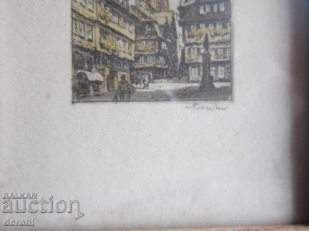 Auction Old painting engraving etching signed Auction Old painting engraving etching signed