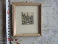 Old painting engraving etching signed