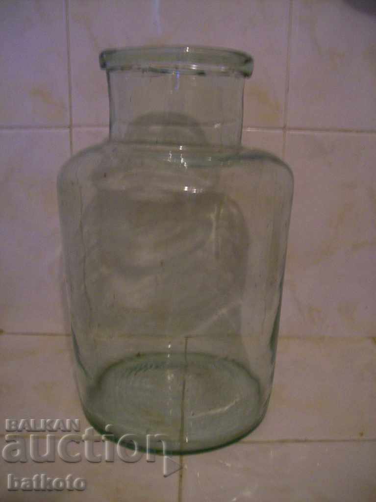 An old three-liter pickle jar