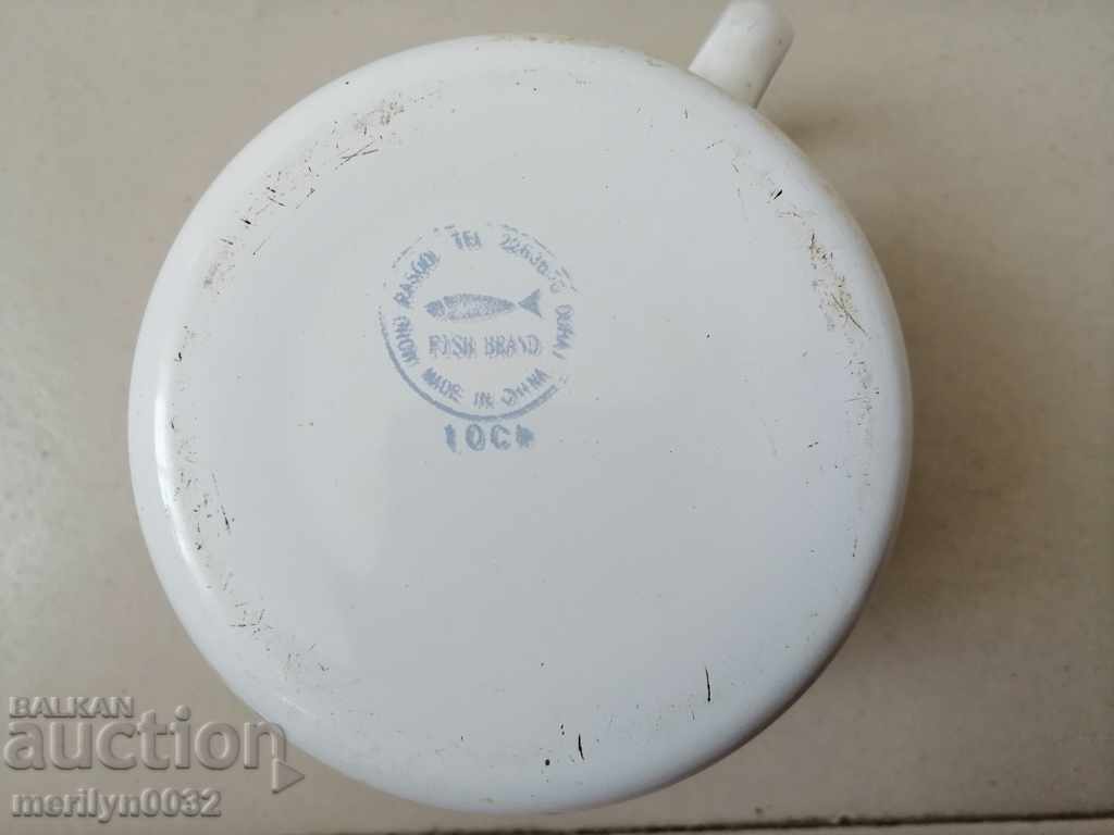 Old enamel jug, China enamelware - 5 Old enamel jug, China enamelware - 5