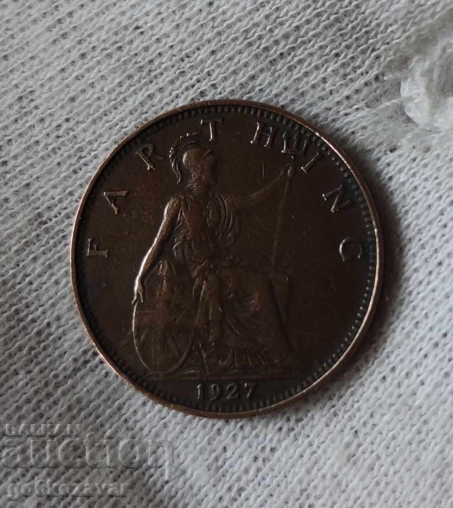 Marea Britanie 1 Farthing 1927 #2