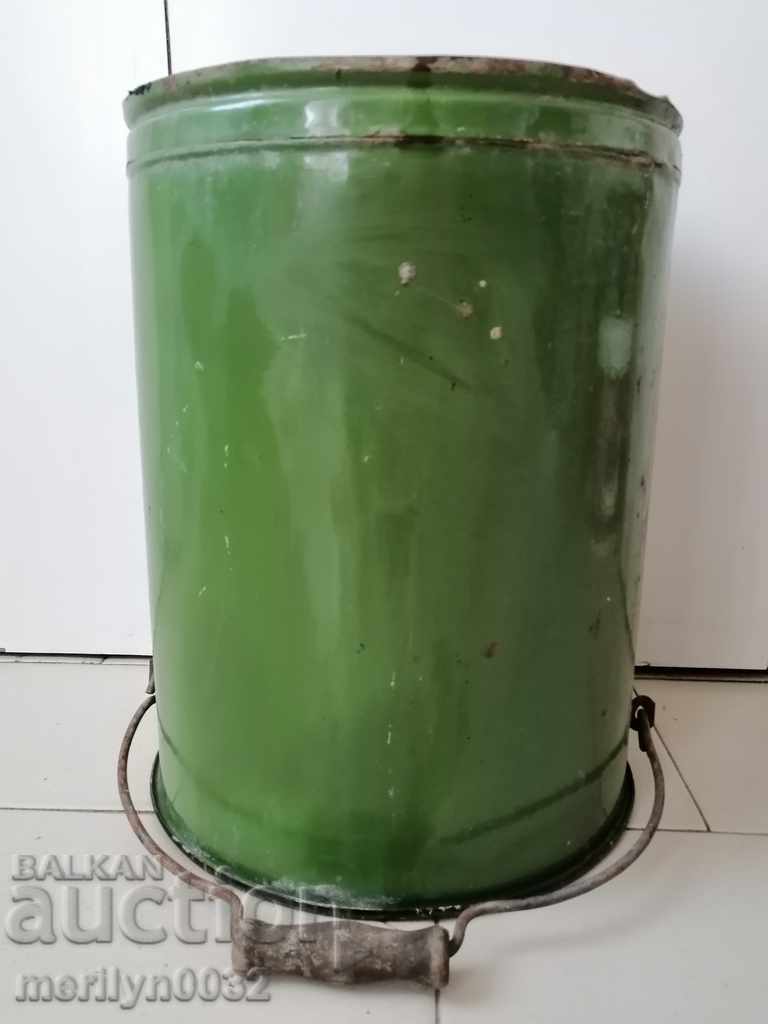 Auction  Gum with handle enameled container bucket enamel USSR 1951