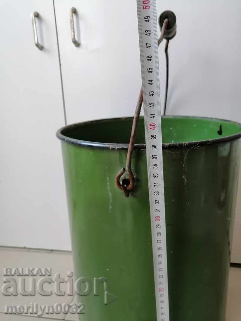 Gum with handle enameled container bucket enamel USSR 1951 - 5