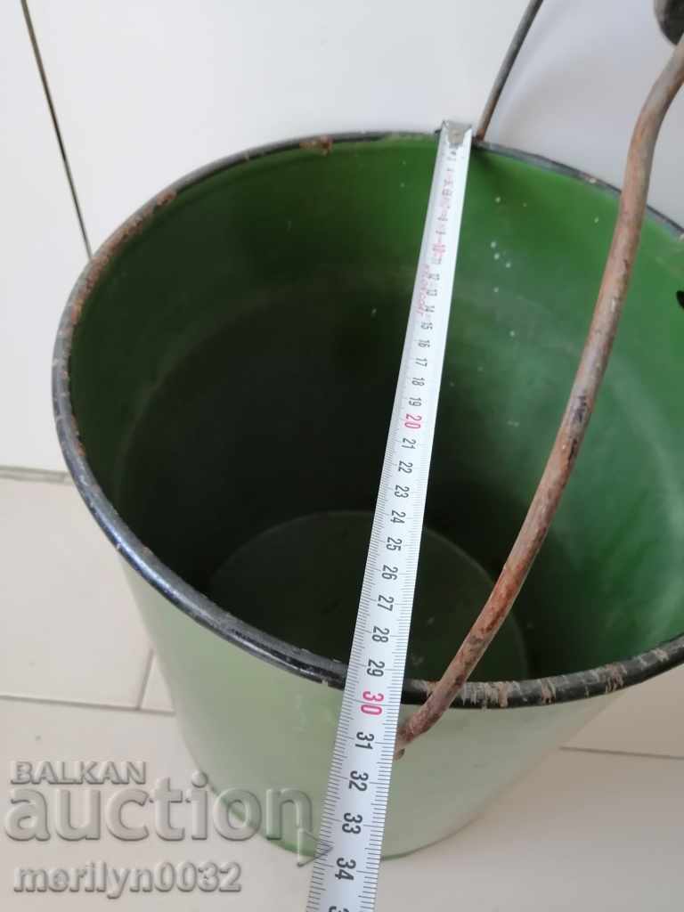 Gum with handle enameled container bucket enamel USSR 1951 - 6