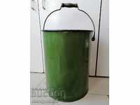 Gum with handle enameled container bucket enamel USSR 1951