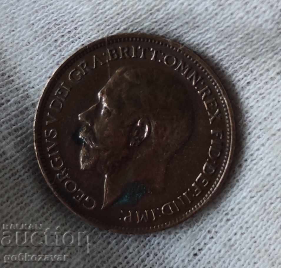 Marea Britanie 1 farthing 1919 #9