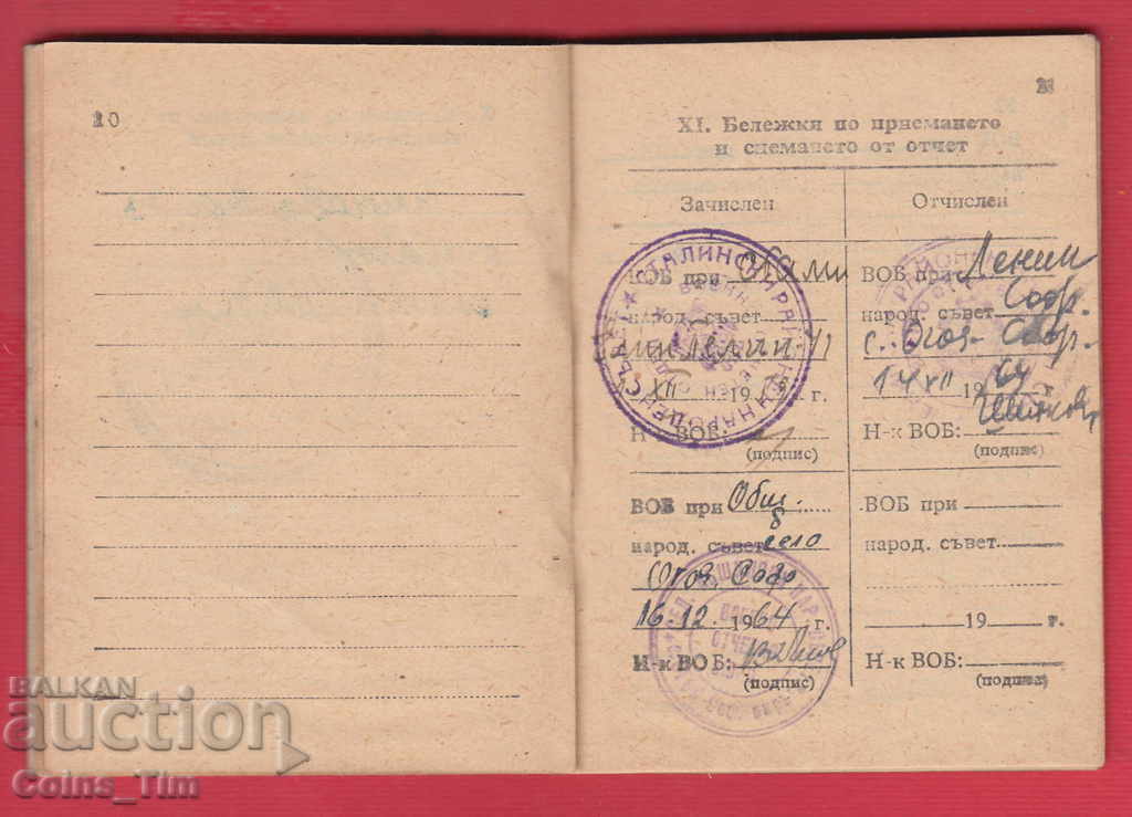 250950 / 1959 Военно отчетна книжка - МНО София - 7 250950 / 1959 Военно отчетна книжка - МНО София - 7