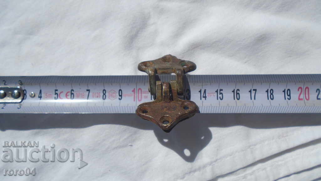 INTERESTING OLD TRIPLE BRONZE HINGE - 5 INTERESTING OLD TRIPLE BRONZE HINGE - 5