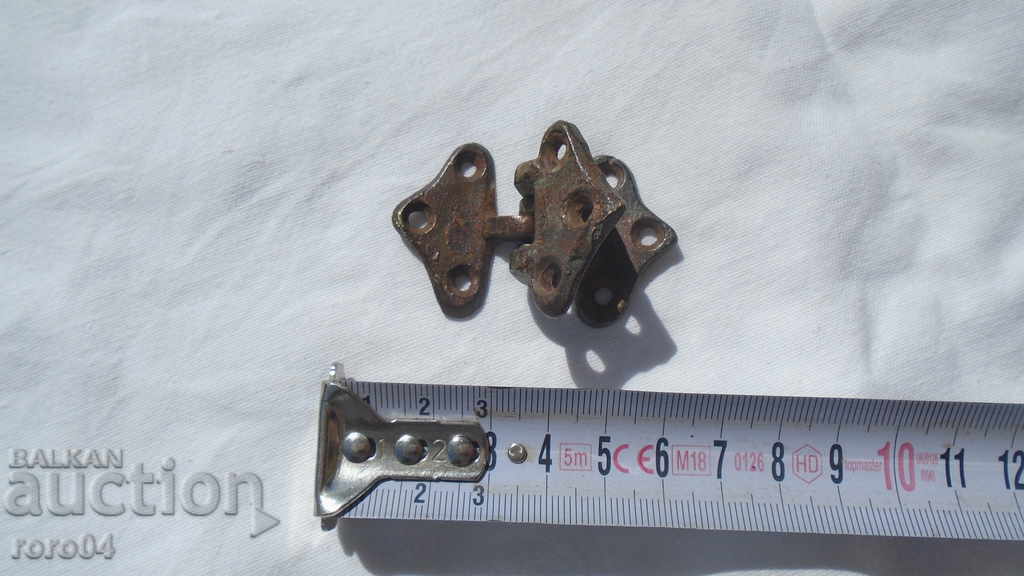INTERESTING OLD TRIPLE BRONZE HINGE - 7 INTERESTING OLD TRIPLE BRONZE HINGE - 7