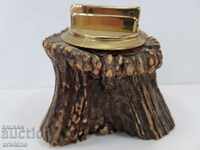 Old collector's table lighter with deer antler
