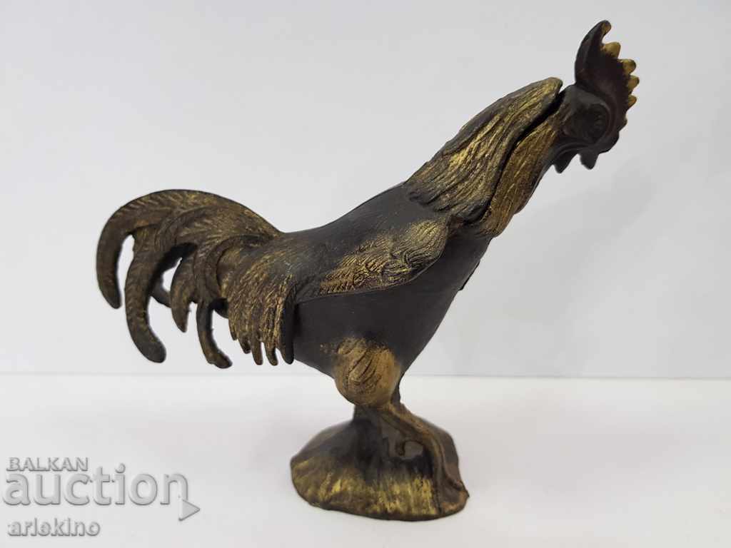 Collectible metal statuette of a rooster that opens - 6 Collectible metal statuette of a rooster that opens - 6