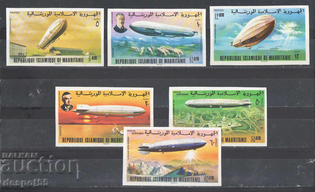 1976. Мавритания. 75 год. на въздушния кораб Цепелин.