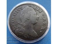 Irlanda ½ Penny 1782 Foarte rar Original