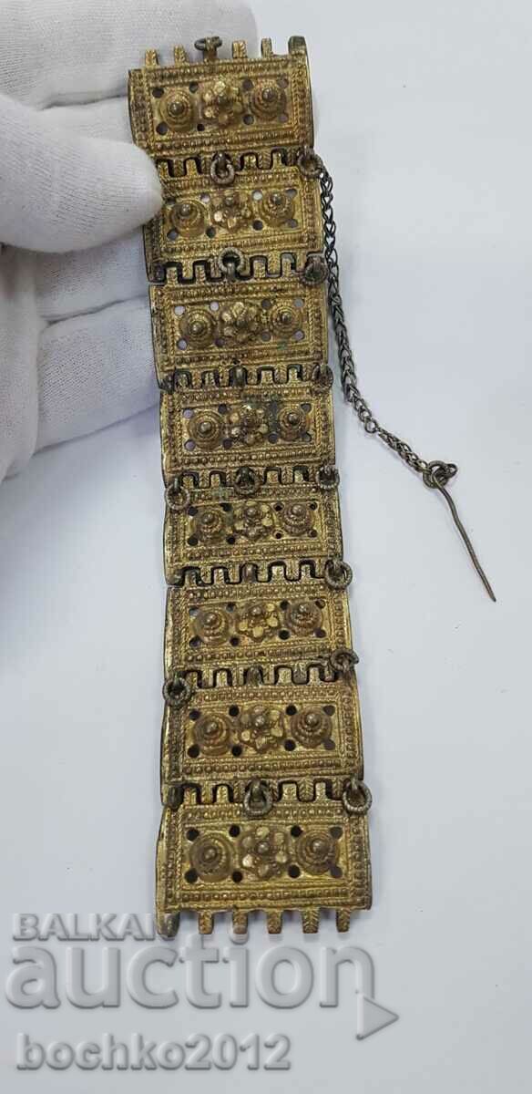 Rare Bulgarian silver gilt Renaissance bracelet 19th c.