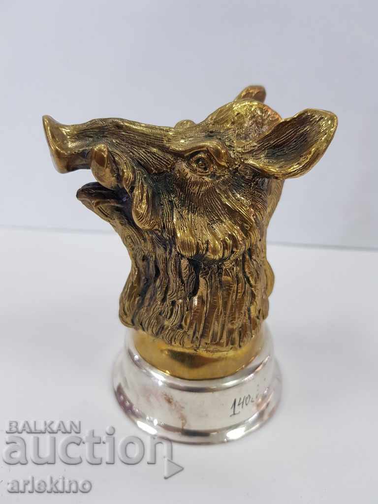 Beautiful collectible cup with a boar's head