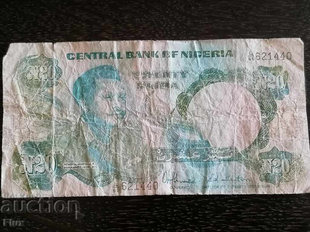 Bancnotă - Nigeria - 20 naira 1984