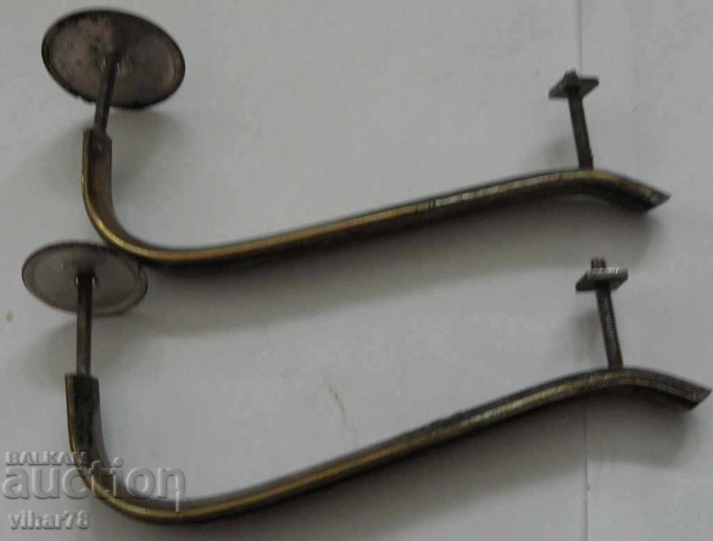 LOT OF TWO OLD BRASS WARDROBE HANDLES