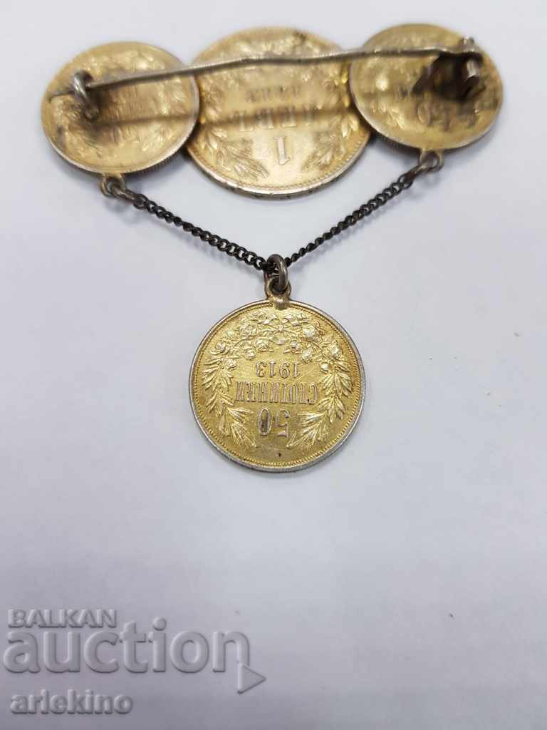 Σπάνια συλλεκτική καρφίτσα από βασιλικά ασημένια νομίσματα - 5 Σπάνια συλλεκτική καρφίτσα από βασιλικά ασημένια νομίσματα - 5