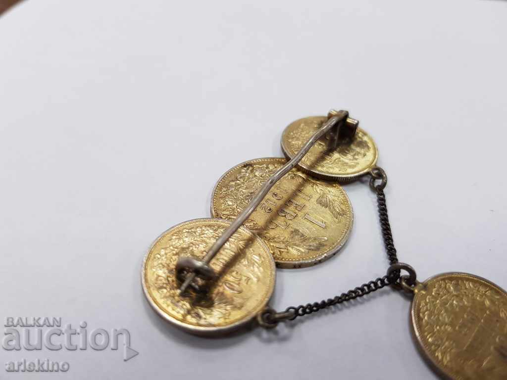 Σπάνια συλλεκτική καρφίτσα από βασιλικά ασημένια νομίσματα - 6 Σπάνια συλλεκτική καρφίτσα από βασιλικά ασημένια νομίσματα - 6