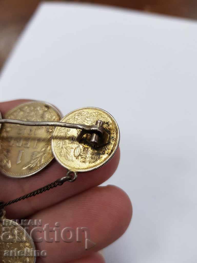 Σπάνια συλλεκτική καρφίτσα από βασιλικά ασημένια νομίσματα - 7 Σπάνια συλλεκτική καρφίτσα από βασιλικά ασημένια νομίσματα - 7