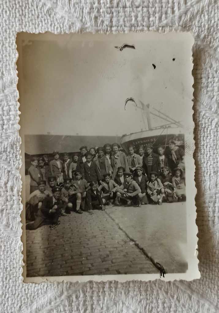 VARNA PORT GREEK SHIP 1938 PHOTO