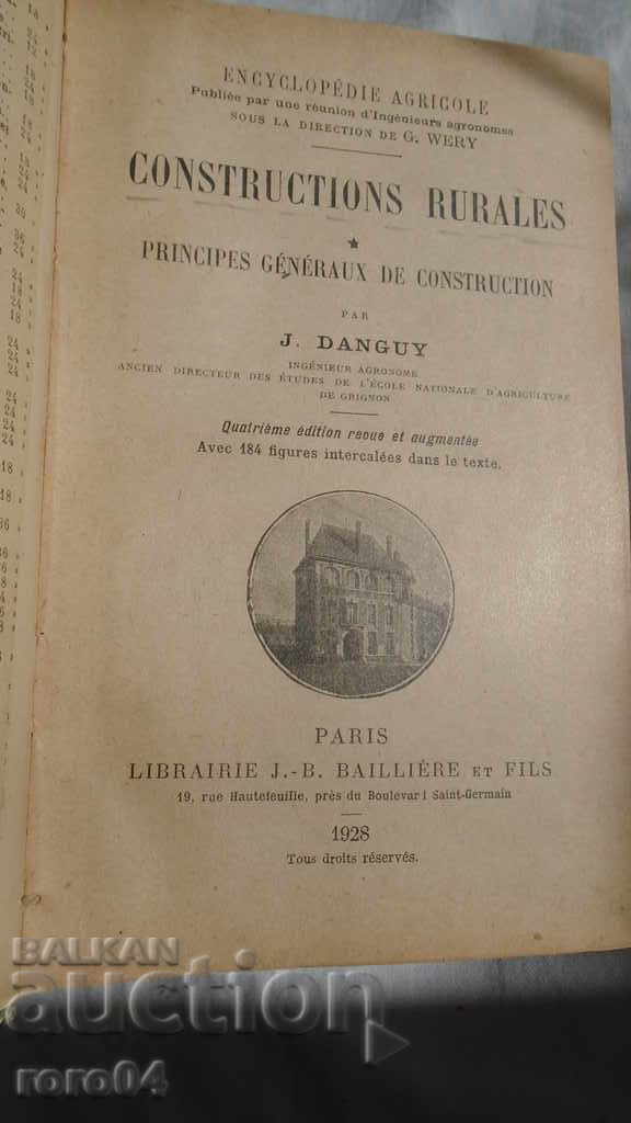 CONSTRUCȚII RURALES - J, DANGUY cu preț € 12.99 | 25.41 BGN