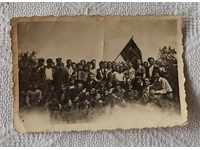 THE VILLAGE OF KRUSHARI "TEKETO" RMS ACCORDION FLAG 1945 PHOTO