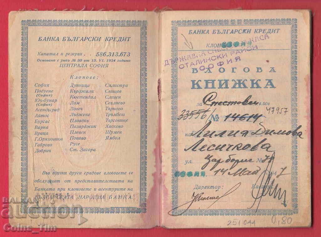 Auction 251044 / Deposit book - Bulgarian Credit Bank Auction 251044 / Deposit book - Bulgarian Credit Bank