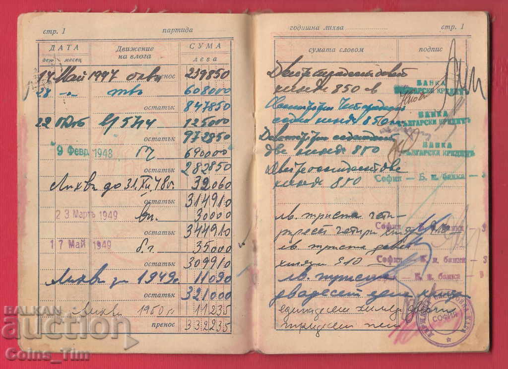 Delivery of 251044 / Deposit book - Bulgarian Credit Bank Delivery of 251044 / Deposit book - Bulgarian Credit Bank