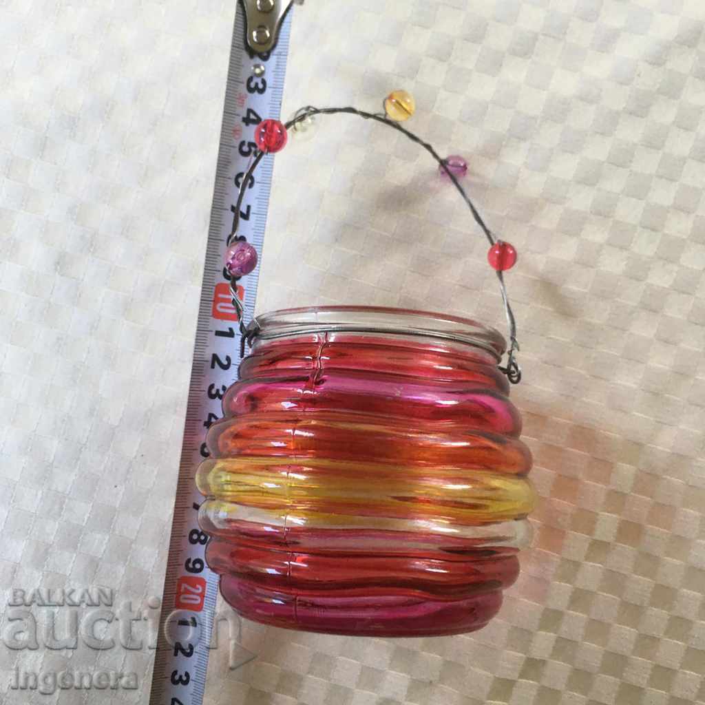 BASKET GLASS LANTERN