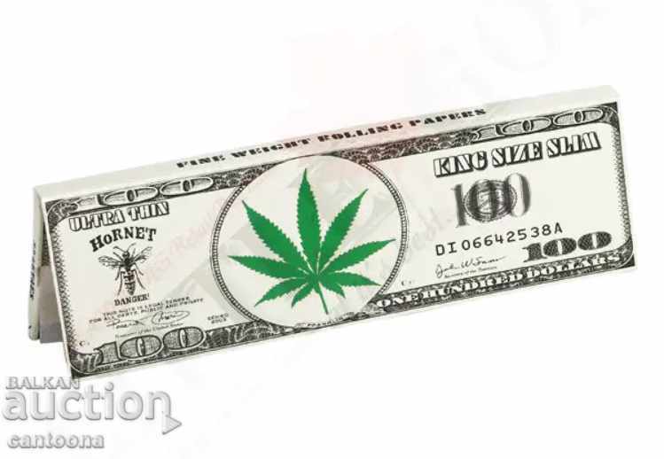 Cigarette papers Hornet Dolars King Size 108 mm, 1600 pcs. with price 16.99 BGN | € 8.69 Cigarette papers Hornet Dolars King Size 108 mm, 1600 pcs. with price 16.99 BGN | € 8.69