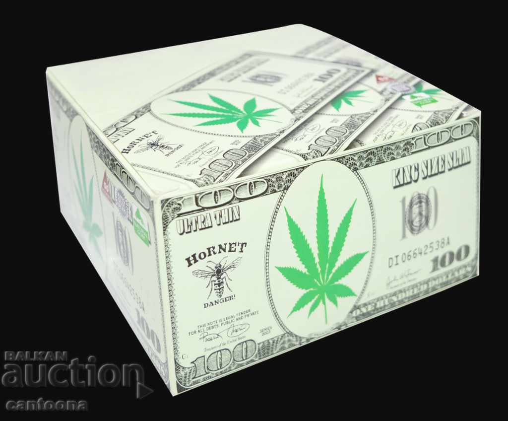 Auction Cigarette papers Hornet Dolars King Size 108 mm, 1600 pcs. Auction Cigarette papers Hornet Dolars King Size 108 mm, 1600 pcs.