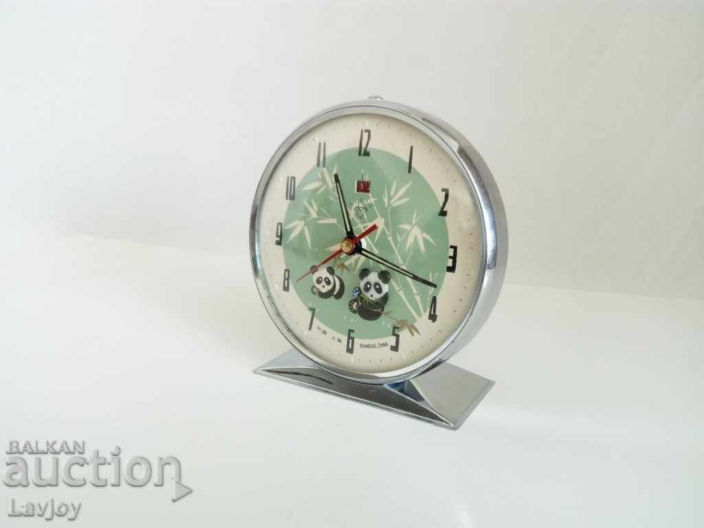 Auction CHINESE ANIMATED CLOCK ALARM Panda Bears Auction CHINESE ANIMATED CLOCK ALARM Panda Bears