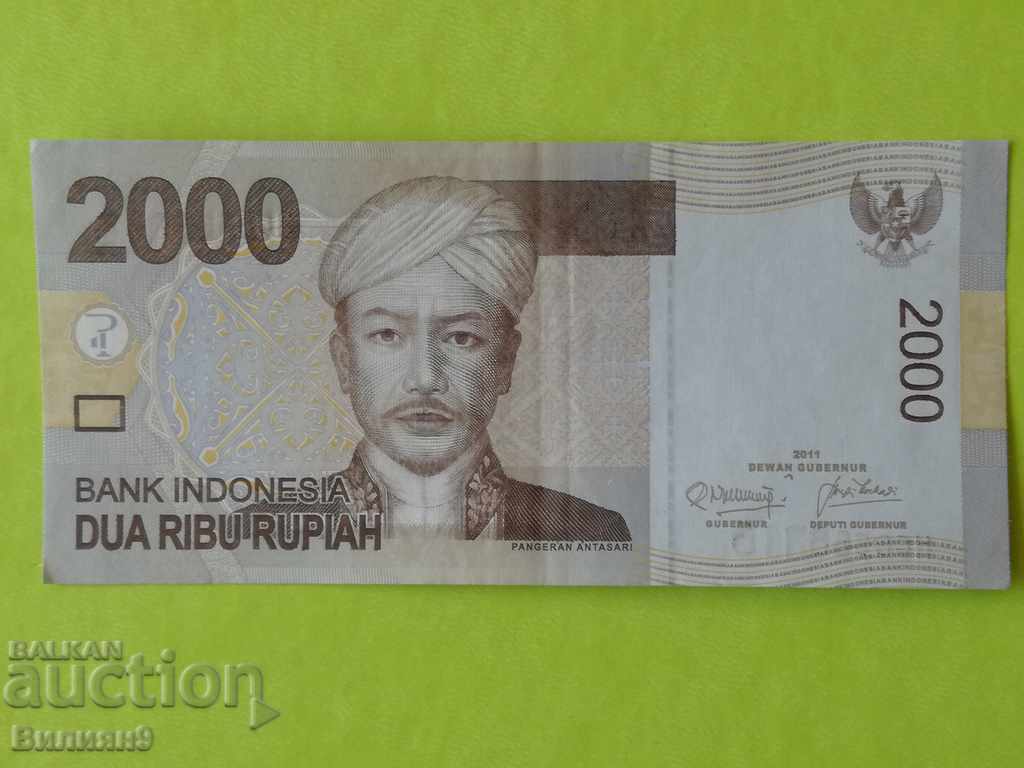 2000 рупии 2011 Индонезия