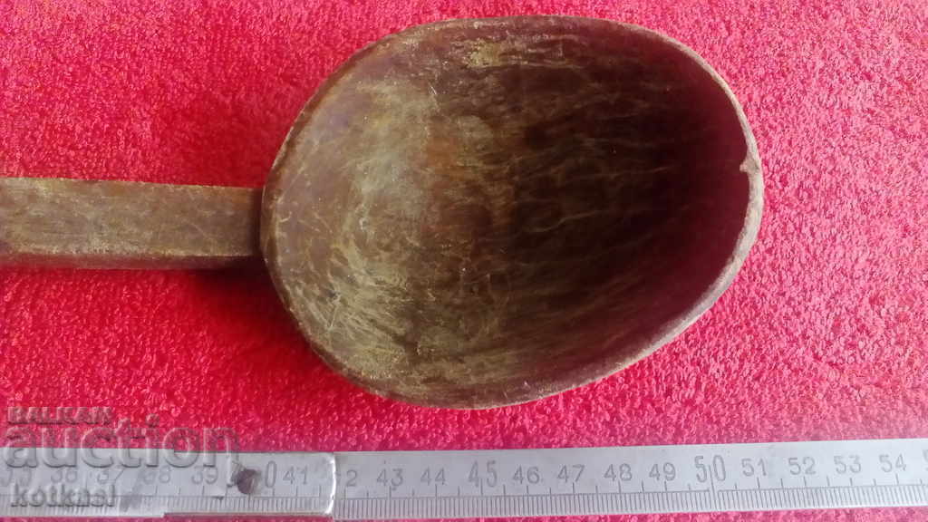 Delivery of Old large wooden spoon ladle Delivery of Old large wooden spoon ladle