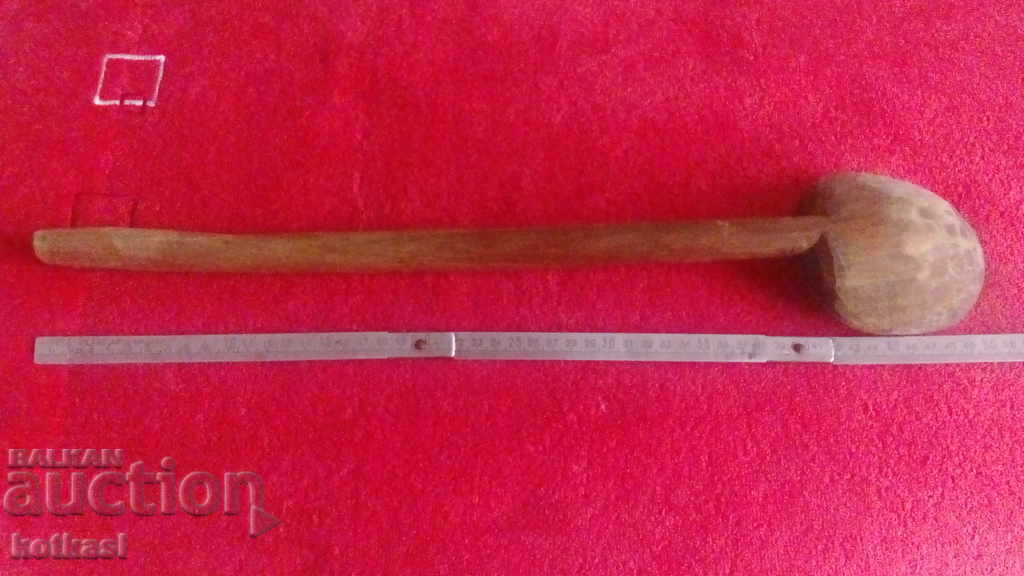 Old large wooden spoon ladle - 5 Old large wooden spoon ladle - 5