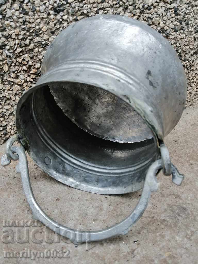 Παλιό χάλκινο μινιόν, χαλκός, καζάνι - 5
