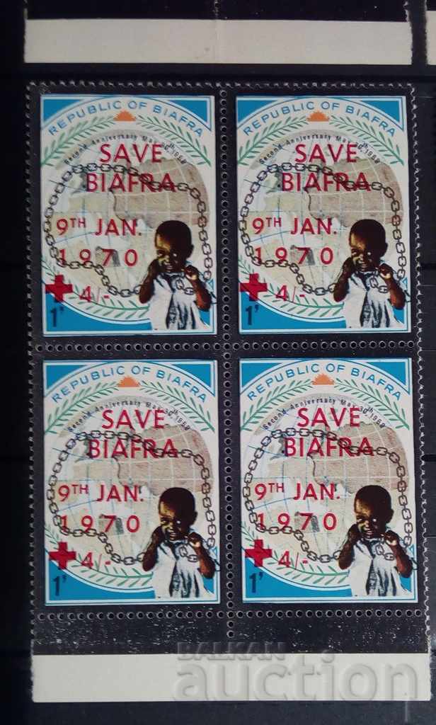 Delivery of Nigeria / Biafra 1970 BOX Overprint "SAVE BIAFRA" Rare MNH