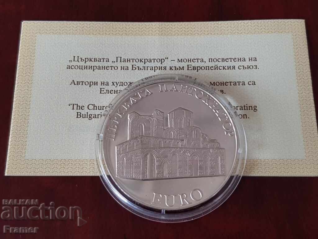 10 leva 2000 year Pantocrator Church silver coin