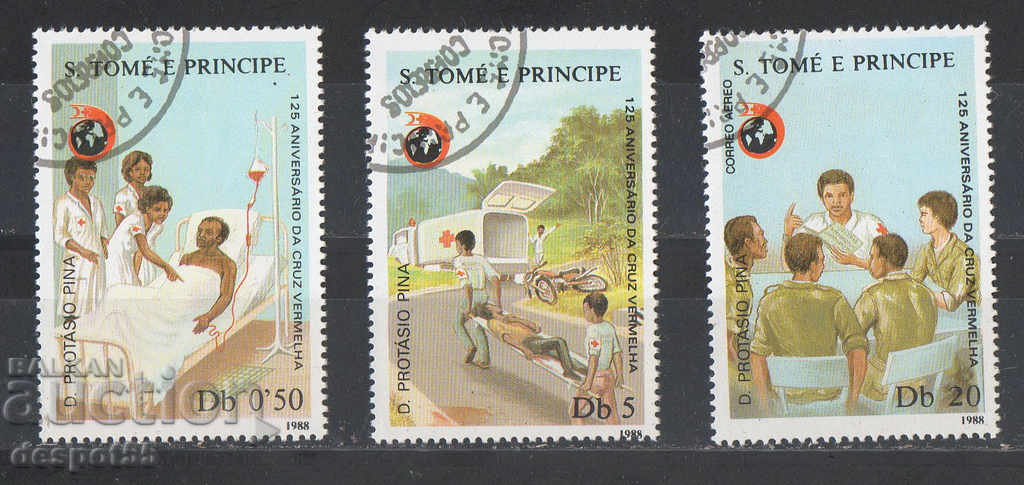 1988. Sao Tome and Principe. 125th International Red Cross.
