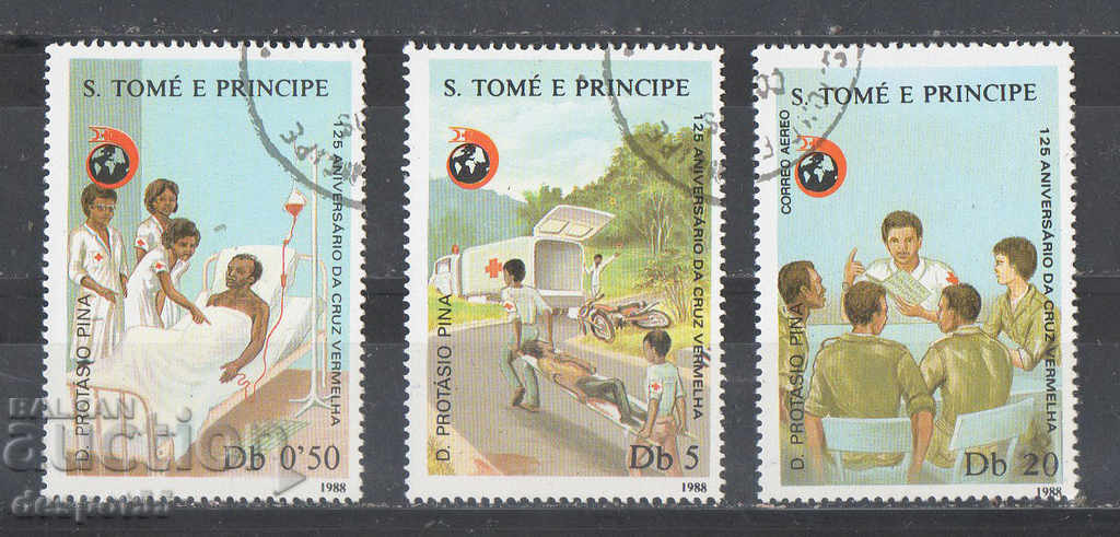 1988. Sao Tome and Principe. 125th International Red Cross.