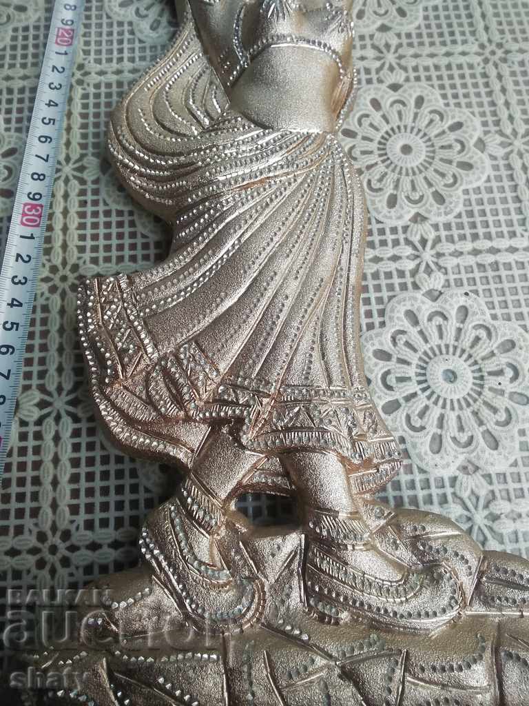 Indian bronze figure with stones. - 5