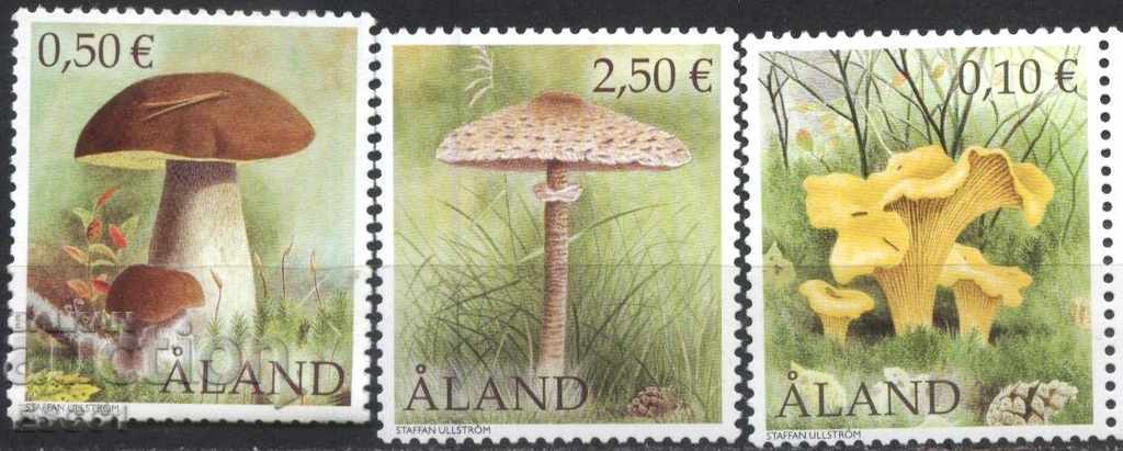 Чисти марки Флора Гъби 2003 от Аланд Финландия
