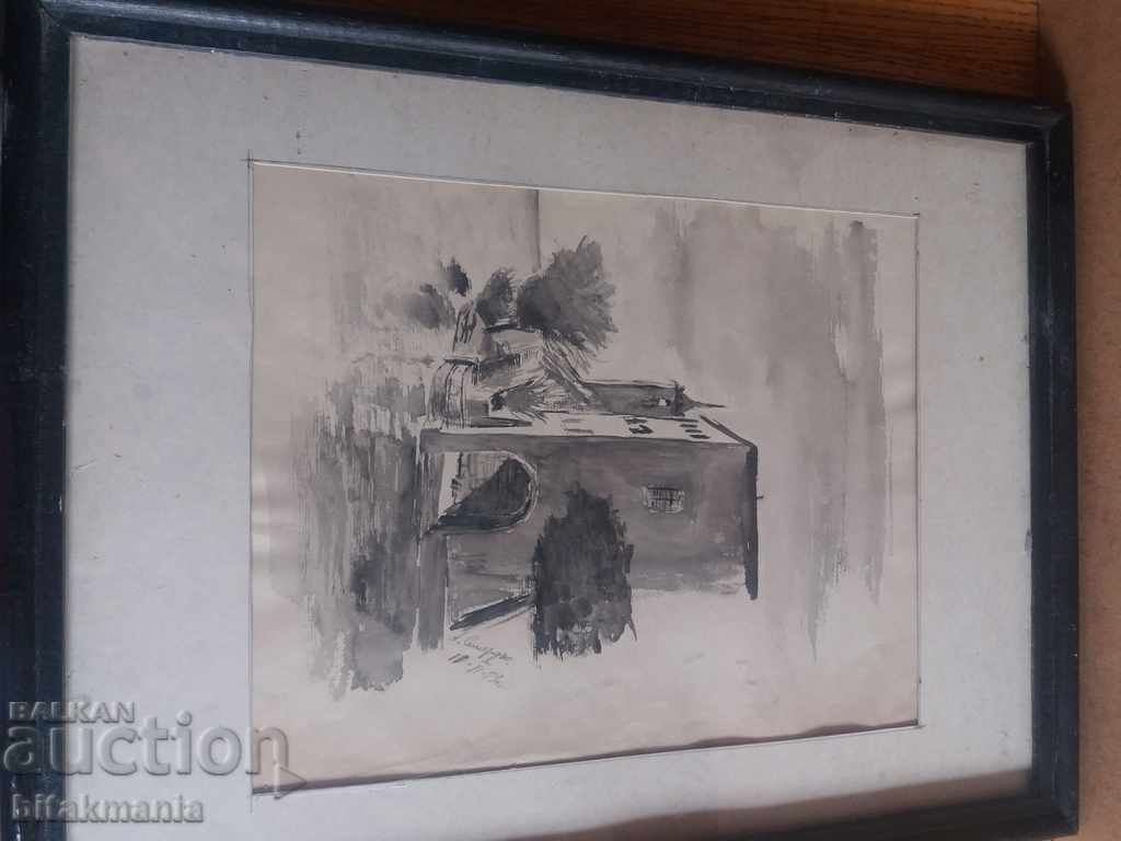 Watercolor Lyuben Semerdzhiev - read the auction carefully