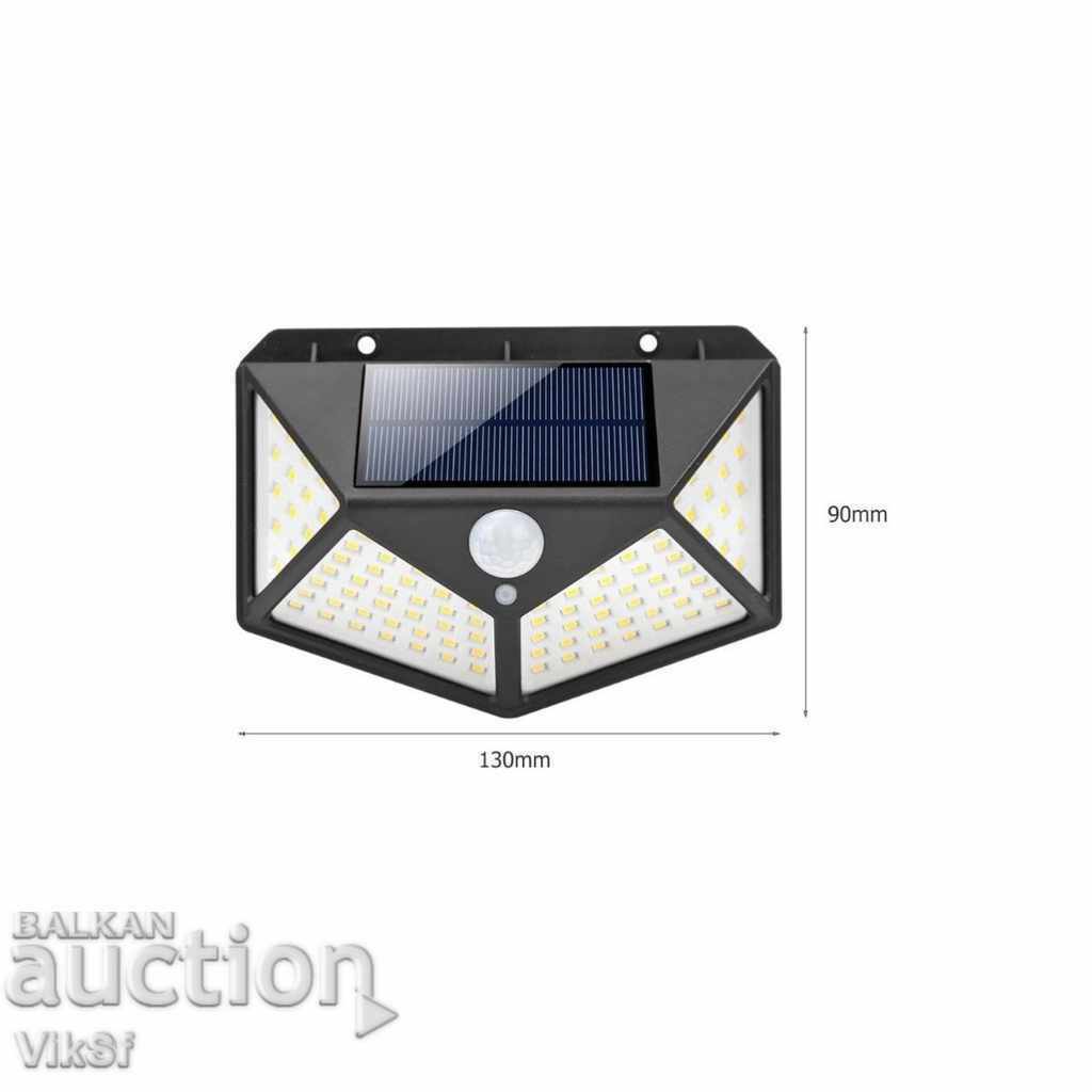 Waterproof solar 100 LED wall light with 3 modes with price 16.50 BGN | € 8.44 Waterproof solar 100 LED wall light with 3 modes with price 16.50 BGN | € 8.44